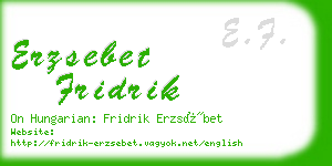 erzsebet fridrik business card